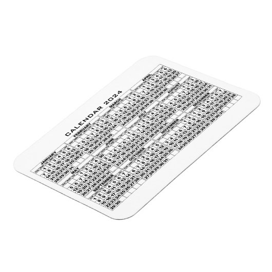 2024 Kalender Magneet Wit (Linkerzijde)
