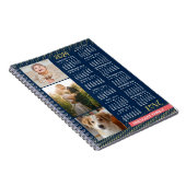 2024 Kalender Marine Koraal Goud Familie Fotocolla Notitieboek (Rechterzijde)