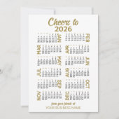 2024 Kalender MCM Goud Grijs Bedrijfsnaam Feestdagenkaart (Voorkant)