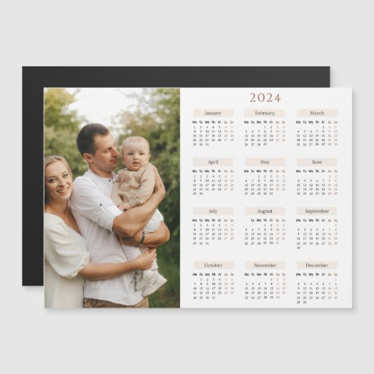 2024 Kalender met aangepaste Foto (Voorkant / Achterkant)