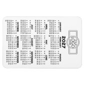 2024 Kalender met Logo Basic Zwart Wit Minimalisti Magneet (Horizontaal)