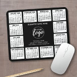 2024 Kalender met logo, Contactinformatie Zwart Muismat<br><div class="desc">Voeg een logo met een 2024 kalender en ruimte toe om een paar regels tekst toe te voegen. Een leuk item voor het nieuwe jaar om te gebruiken als een bedrijf giveaway. U kunt kleuren wijzigen in het geavanceerde ontwerpgebied.</div>