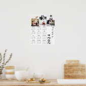 2024 Kalender minimalistische multifoto Poster (Keuken)