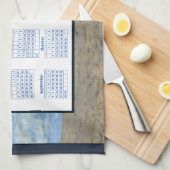 2024 Kalender Ocean Waves Beach Rocks Foto Theedoek (Quarter Fold)