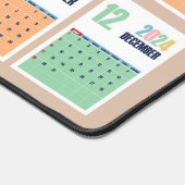 2024 Kalender pastel gekleurde unieke bureaumat (Hoek)