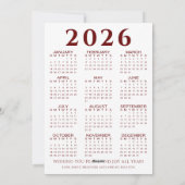 2024 Kalender RUST & VREUGDE Foto Aangepaste Kleur Feestdagenkaart (Achterkant)