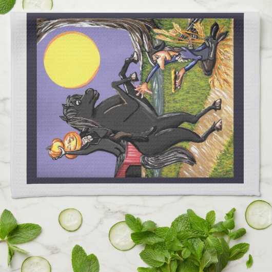 2024 Kalender Sleepy Holle Ruiter Ichabod Grijs Theedoek (Gevouwen)