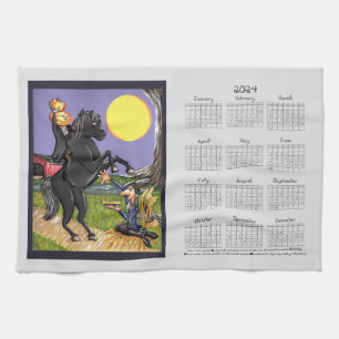 2024 Kalender Sleepy Holle Ruiter Ichabod Grijs Theedoek