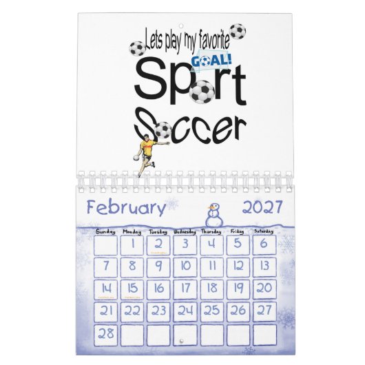 2024 Kalender Sport Football, Basketbal, Voetbal (Feb 2027)