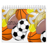 2024 Kalender Sport Football, Basketbal, Voetbal (Hoes)
