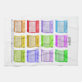 2024 Kalender Stof Bolts Fabric Lettertype Theedoek (Horizontaal)