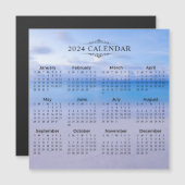 2024 Kalender Strand Achtergrond | Magnetische Kaa (Voorkant / Achterkant)