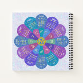 2024 Kalender Unieke Boho Bloem Paarse Notitieboek (Achterkant)