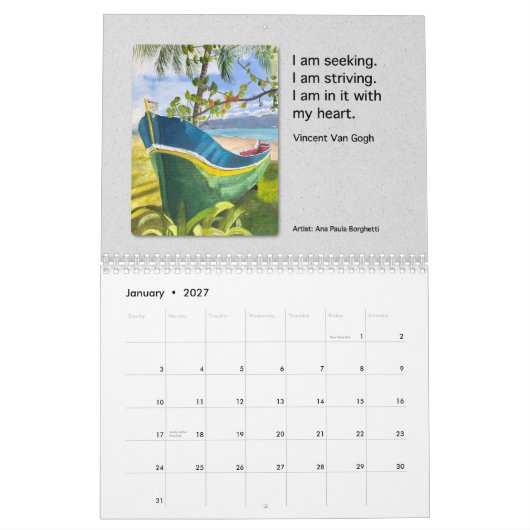 2024 Kalender Vanessa's Kunststudio (Jan 2027)