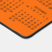 2024 Kalender Veiligheid Oranje Kleur Achtergrond Bureaumat (Hoek)