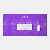 2024 Kalender Violet Kleur Achtergrond Bureaumat (Keyboard & Muis)