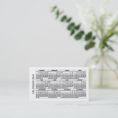 2024 Kalender Visitekaartje horizontaal Wit (Staand voorkant)