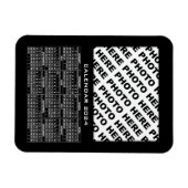 2024 Kalender Voeg 1 Foto's Magneet Zwart (Horizontaal)