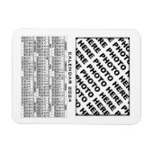 2024 Kalender Voeg 1 foto's Magnet White Magneet (Horizontaal)