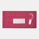 2024 Kalender Volledig Jaar Boho Stoffige Roos Des Bureaumat (Keyboard & Muis)