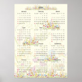 2024 Kalender Wildflower Poster (Voorkant)