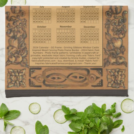 2024 Kalender Windsor Kasteel Grinling Gibbons Hou Theedoek (Gevouwen)