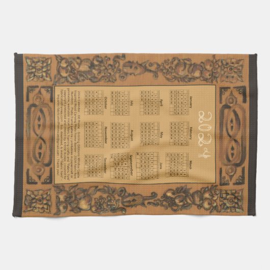 2024 Kalender Windsor Kasteel Grinling Gibbons Hou Theedoek (Horizontaal)