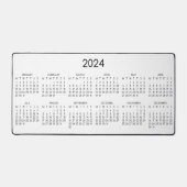 2024 Kalender Witte Kleur Achtergrond Bureaumat (Voorkant)