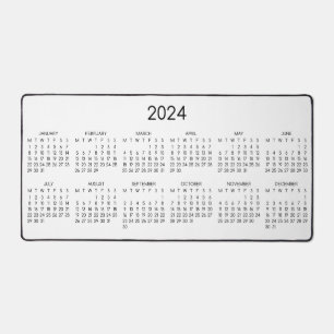 2024 Kalender Witte Kleur Achtergrond Bureaumat