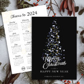2024 Kalender Xmas Tree Business Logo Vakantie Kaa Kaart