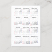 2024 Kalender ZONDAG Verticale Promotie Tool Visitekaartje (Achterkant)