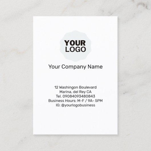 2024 Kalender ZONDAG Verticale Promotie Tool Visitekaartje (Voorkant)