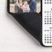 2024 Kalender Zwart Goud Script 2 Familie Foto Muismat (Hoek)