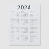 2024 Kalender Zwart-wit Eenvoudige Magnetische Inv (Voorkant)