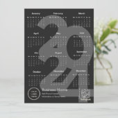2024 Kalender Zwart-wit Instagram Volg ons Programmakaart (Staand voorkant)