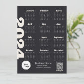 2024 Kalender Zwart-wit Instagram Volg ons Programmakaart (Staand voorkant)