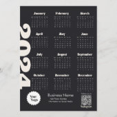 2024 Kalender Zwart-wit Instagram Volg ons Programmakaart (Voorkant)