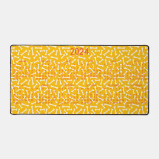 2024 Kalenderhond Botten ontwerppatroon Bureaumat