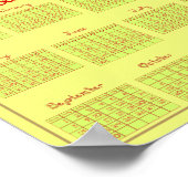 2024 Kalenderjaar van de draak Printable Poster (Hoek)