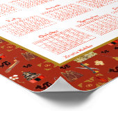 2024 Kalenderjaar van de Dragon Chinese favorieten Poster (Hoek)