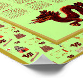 2024 Kalenderjaar van de Dragon Music Luck Poster (Hoek)