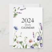 2024 kalenders volledig jaar kaart (Achterkant)