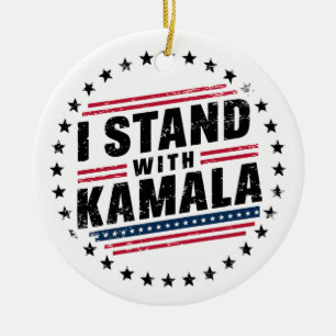 2024 Kamala Harris Mevrouw President USA Stem Keramisch Ornament