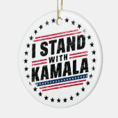 2024 Kamala Harris Mevrouw President USA Stem Keramisch Ornament (Links)