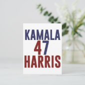 2024 Kamala Harris Mevrouw President USA Stemming Feestdagenkaart (Staand voorkant)