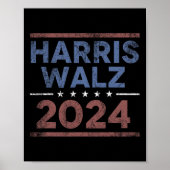 2024 - Kamala Harris Tim Walz 1 Poster (Voorkant)
