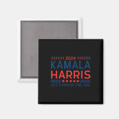 2024 Kamala Harris voor President Magneet (Voorkant / Achterkant)
