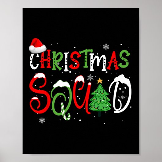 2024 Kerst Squad Grappig Xmas Tree Family Matchi Poster (Voorkant)