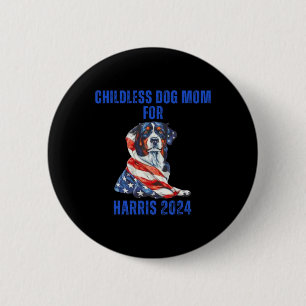 2024 Kinderloze Hond Mama Voor Harris 2024 Ronde Button 5,7 Cm