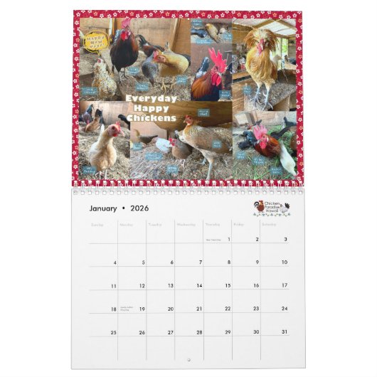 2024 Kippenparadijs Hawaii Kalender (Jan 2026)